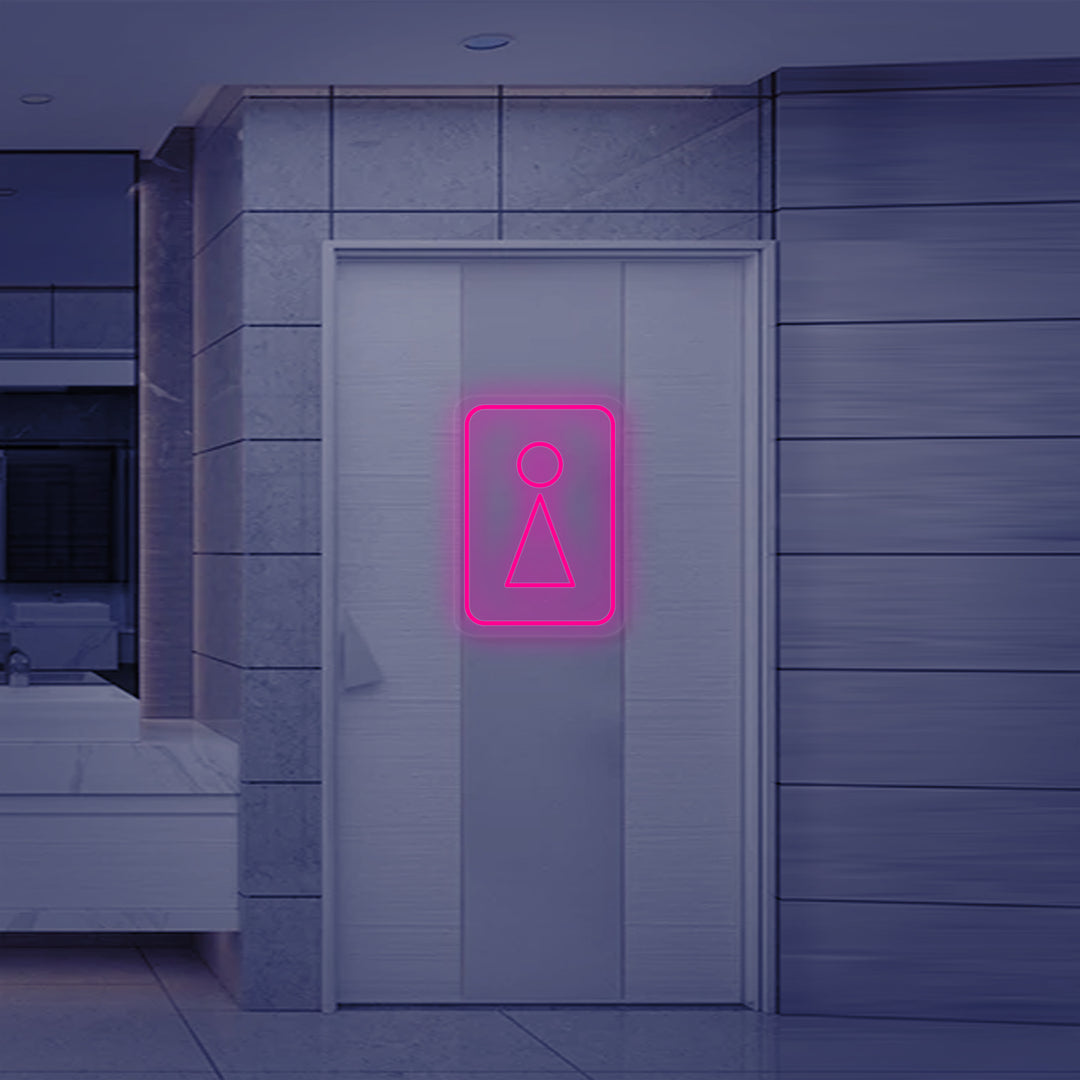 "WC Nainen Symboli" Neonkyltti