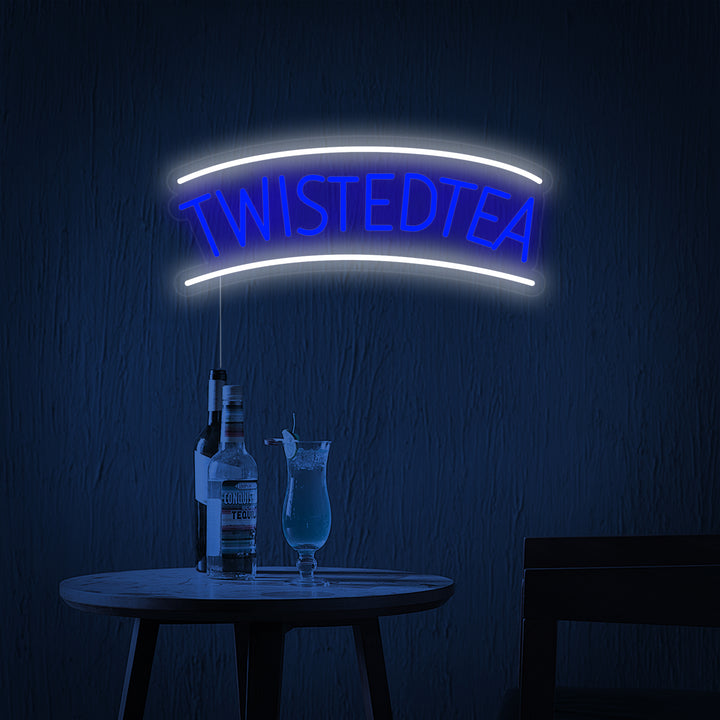 "Vintage Twisted Tea Olutbaari" Neonkyltti