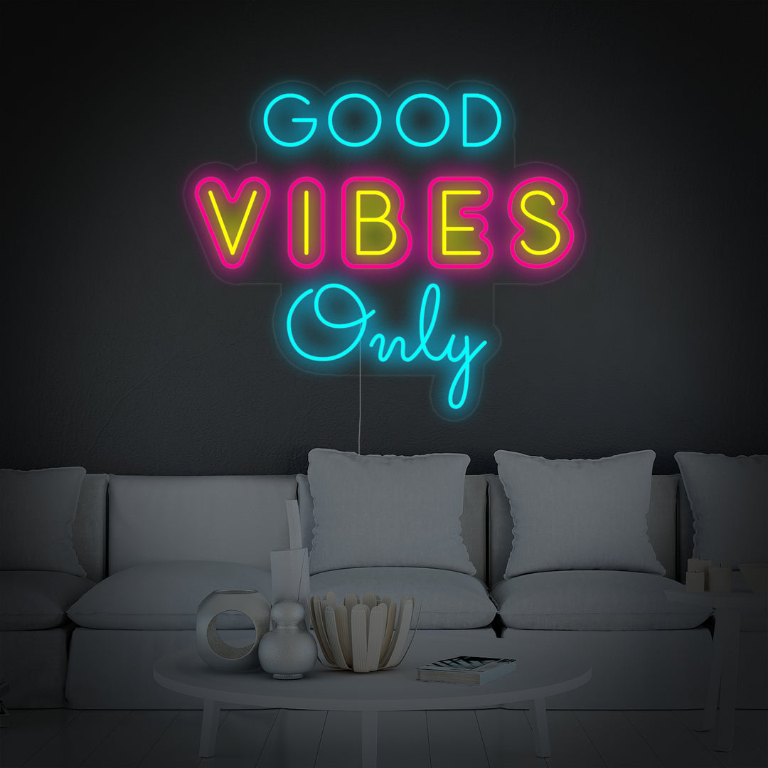 "Unique Good Vibes Only" Neonkyltti