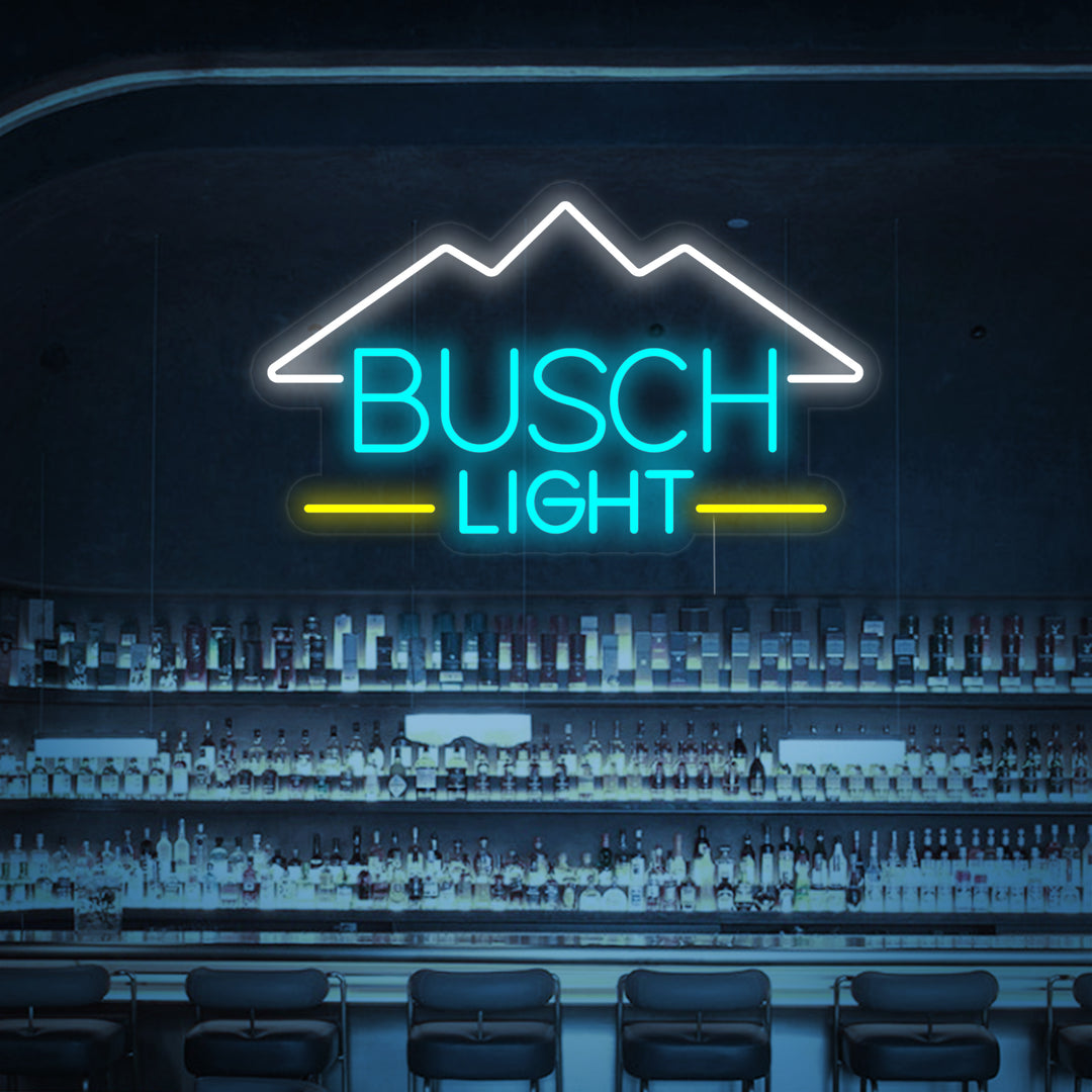 "Vintage Busch Light Olutbaari" Neonkyltti