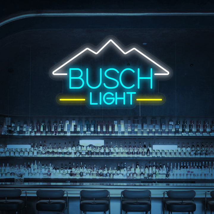 "Vintage Busch Light Olutbaari" Neonkyltti