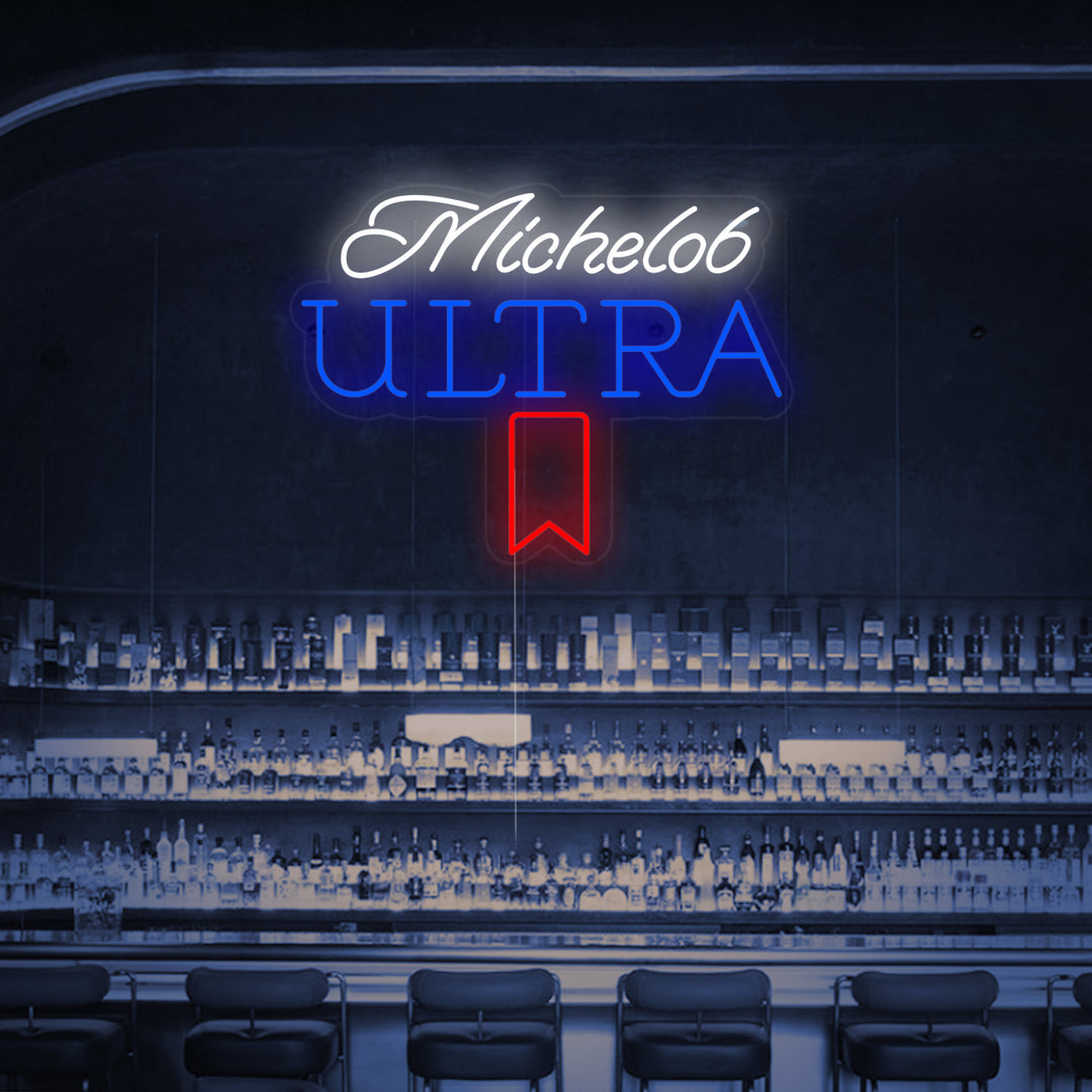 "Vintage Michelob Ultra Olutbaari" Neonkyltti