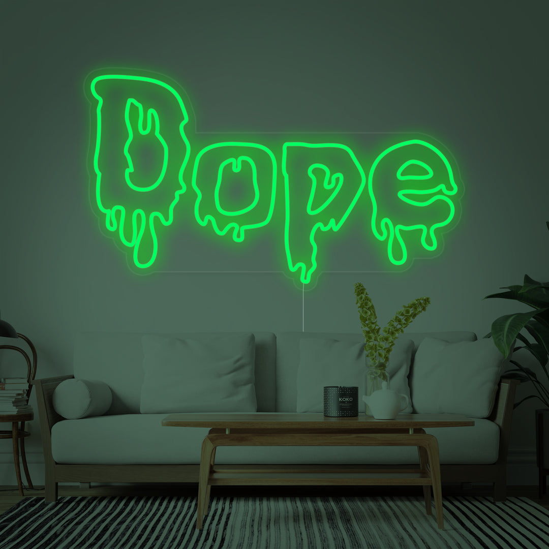 "Marihuana Kannabis Dope" Neonkyltti