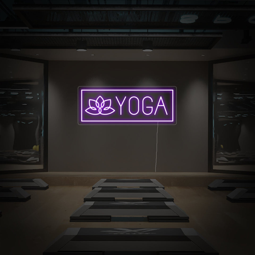 "Yoga, Lootus" Neonkyltti