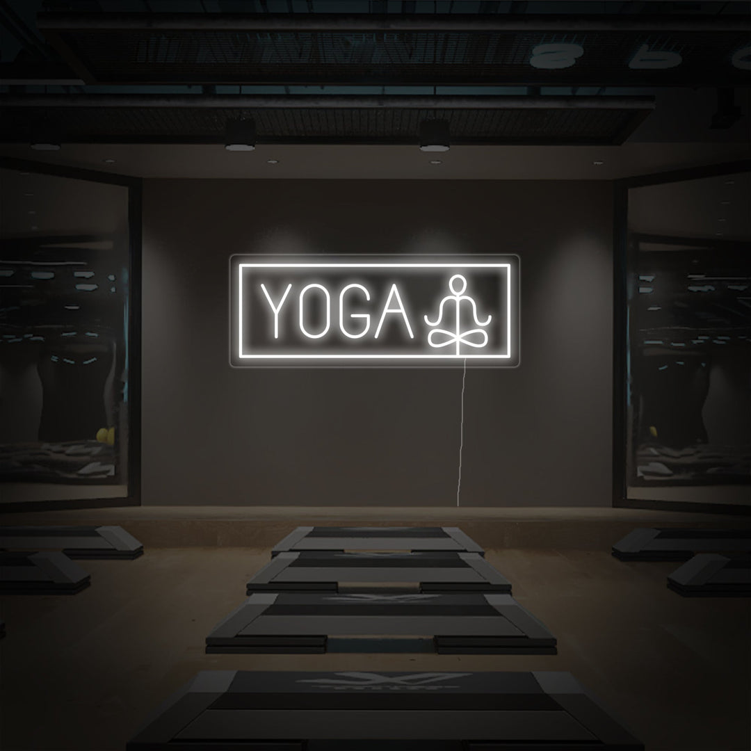 "Yoga, Meditaatio" Neonkyltti