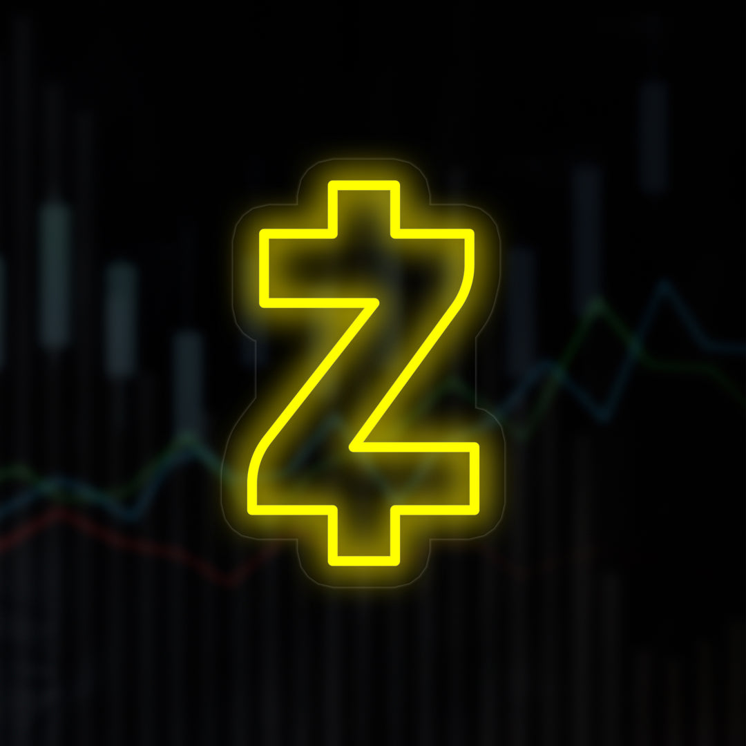 "Zcash Zec Symboli" Neonkyltti