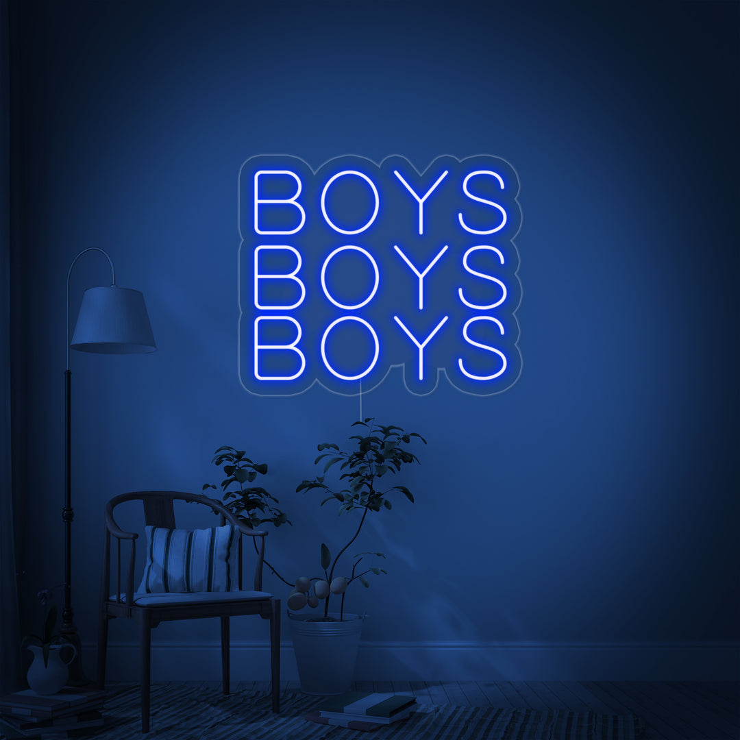 "Boys Boys Boys" Neonkyltti