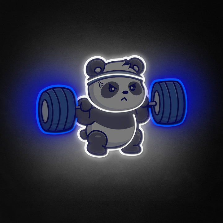 "Söpö Panda Lifting Barbell, Kuntosali, Fitness" Neon Like