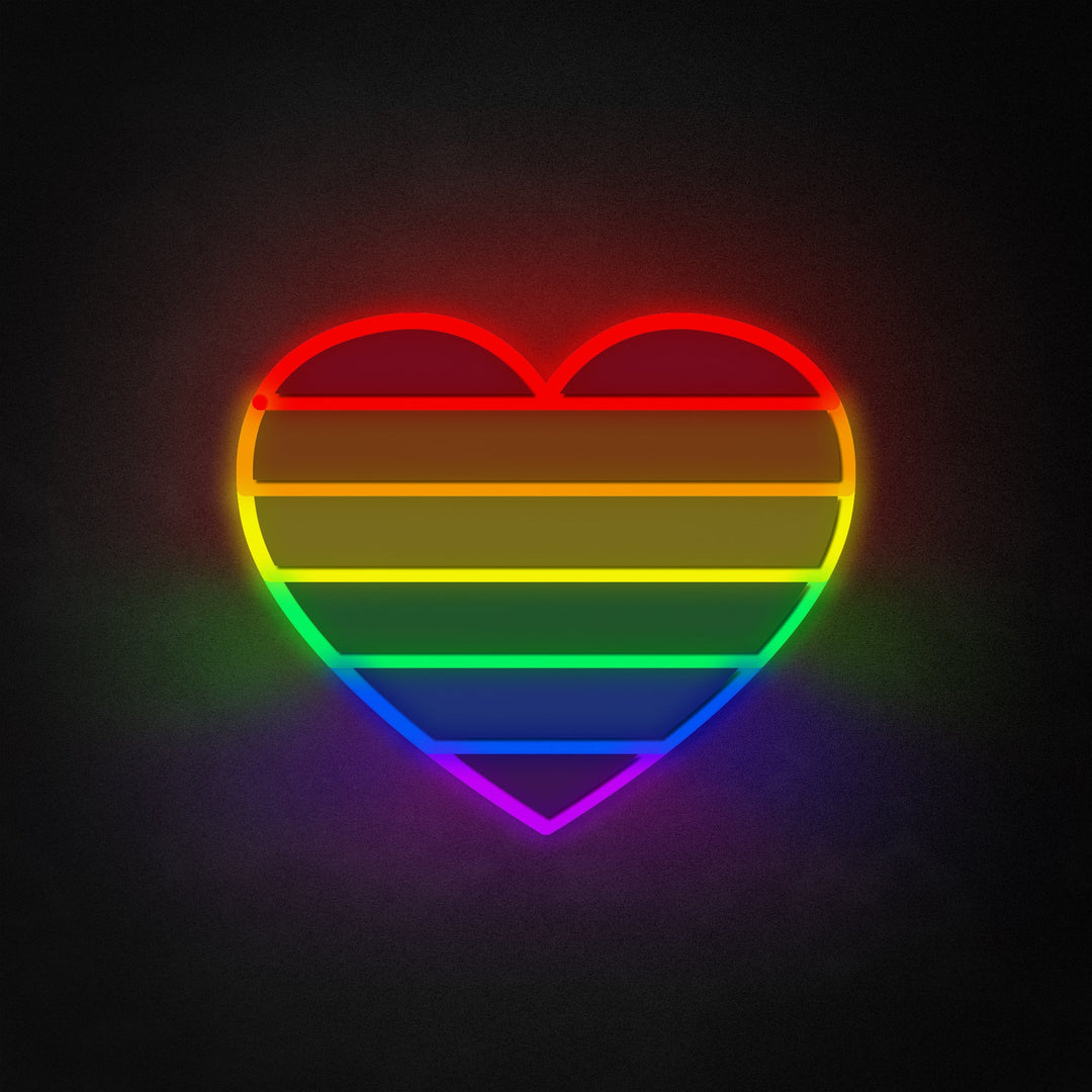 "Gay Pride, sydämen muotoinen" Neon Like