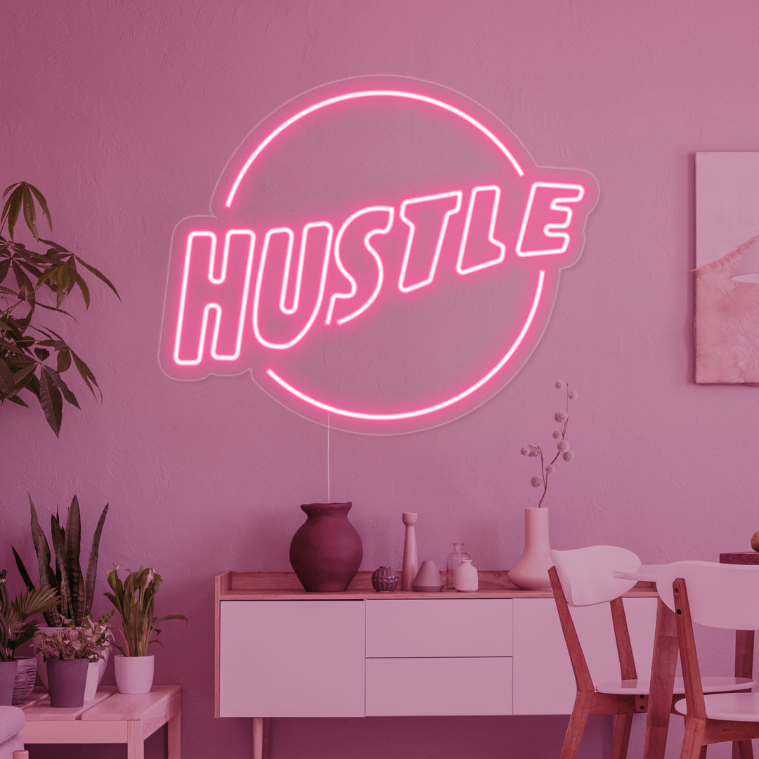 "Hustle" Neonkyltti