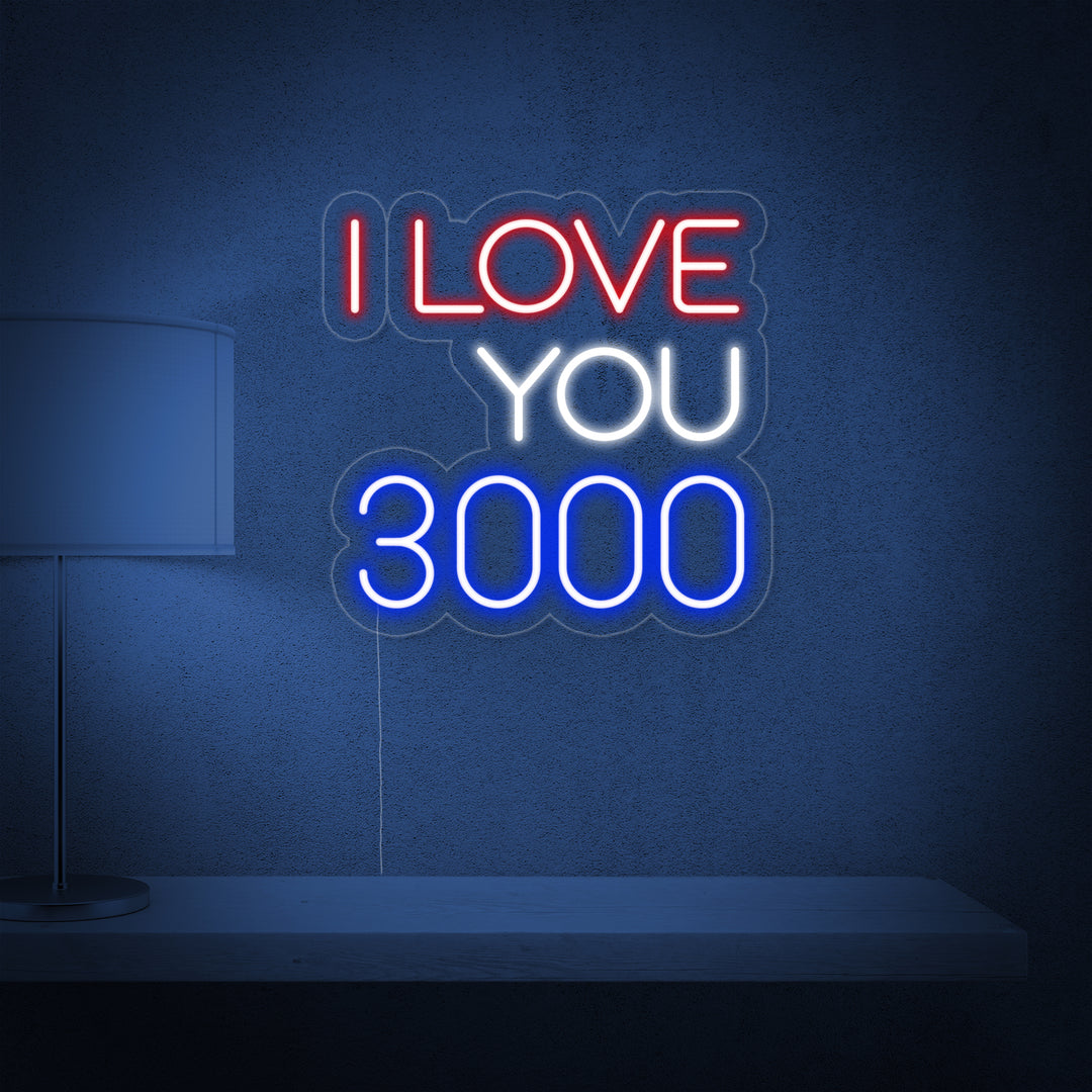"I Love You 3000" Neonkyltti