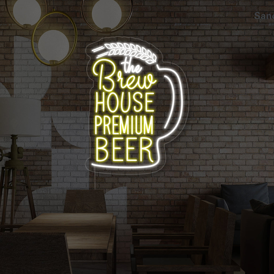 "the Brew House Premium Beer" Neonkyltti