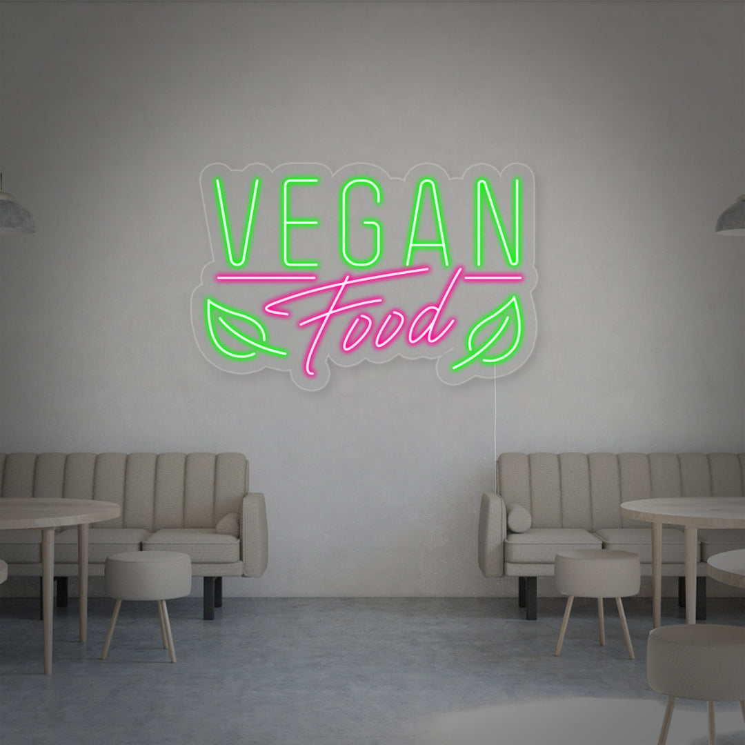 "Vegan Food" Neonkyltti
